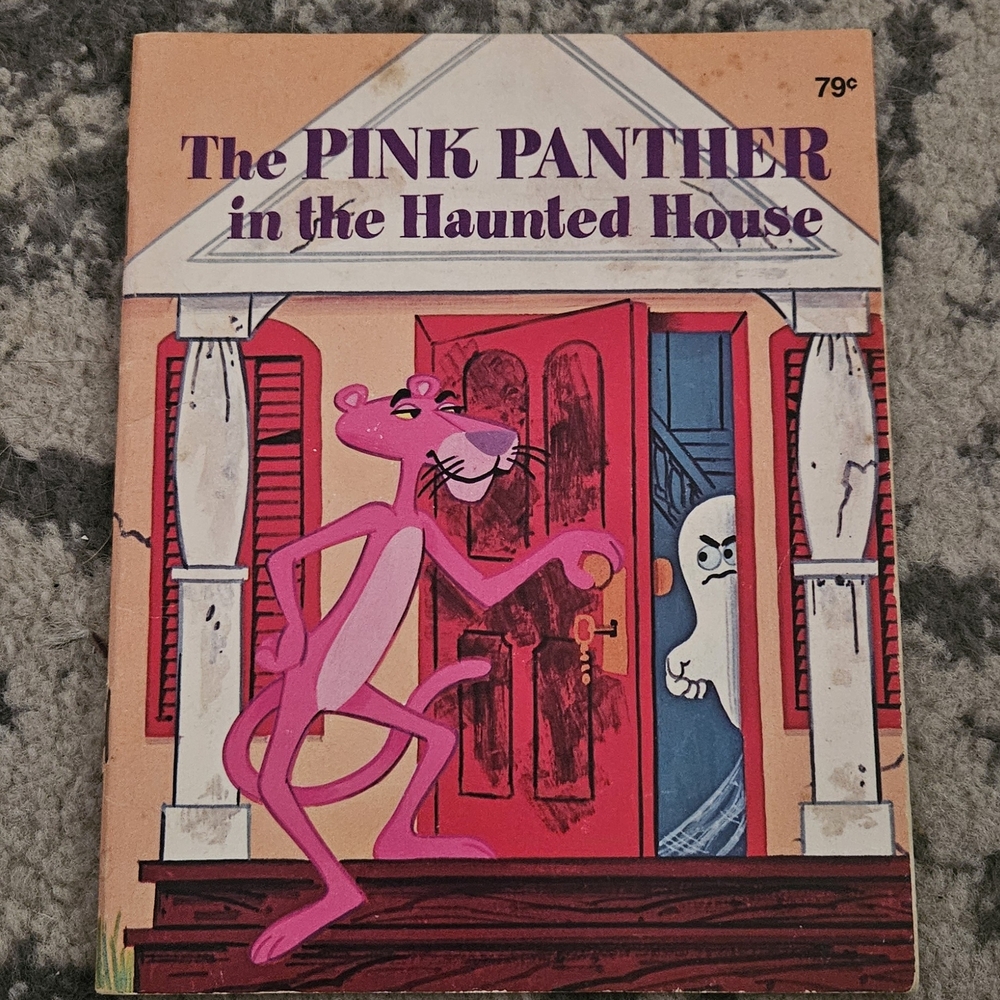 Vintage 1975 Pink Panther in the Haunted House Book Paperback Golden Press